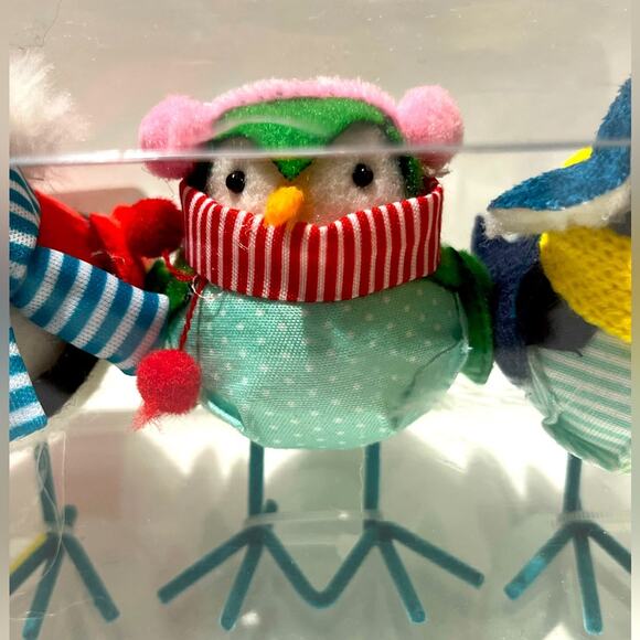 2020 Wondershop mini winter birds with scarves, NIB - Picture 3 of 6